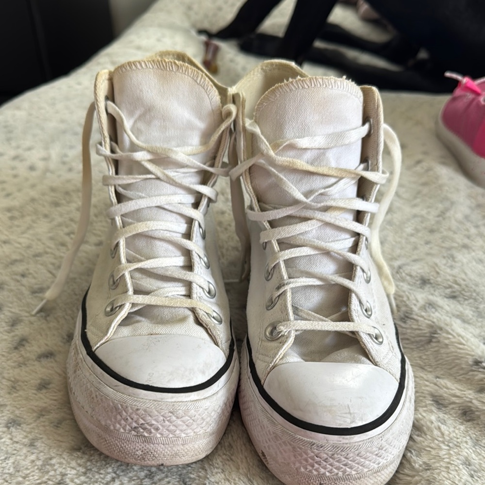 Converse White High-Top Canvas Sneakers